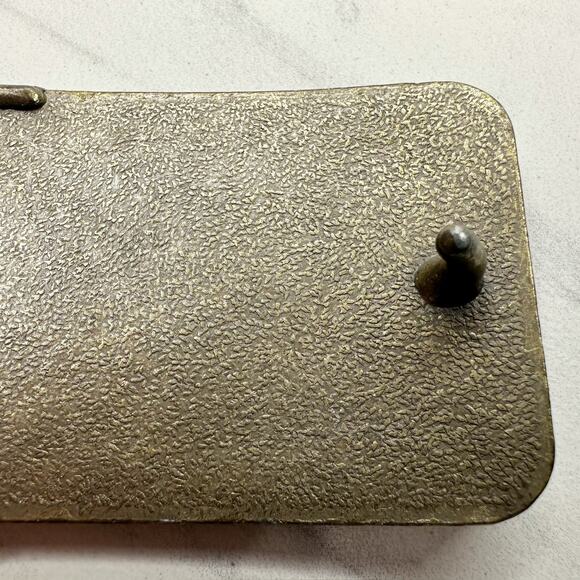 Vintage Shriners Fez Belt Buckle Red White Insert Masonic ✨ - Picture 9 of 10